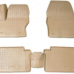 Set de 5 covorase bej cauciuc 3D stil tavita premium pentru Ford Kuga 2,II din 2013-2019